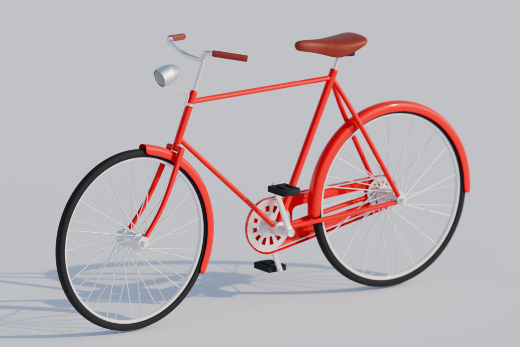 3D render of a bicycle.