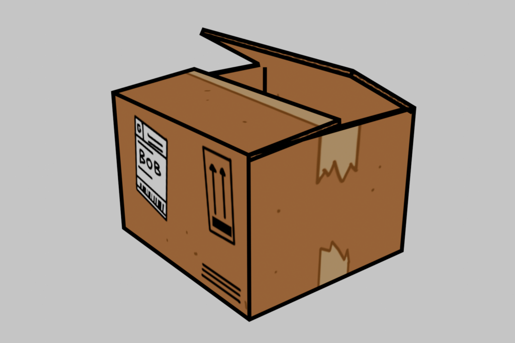 Image of a stylized shipping box