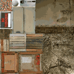 Various 3D textures assembled on a single sheet.